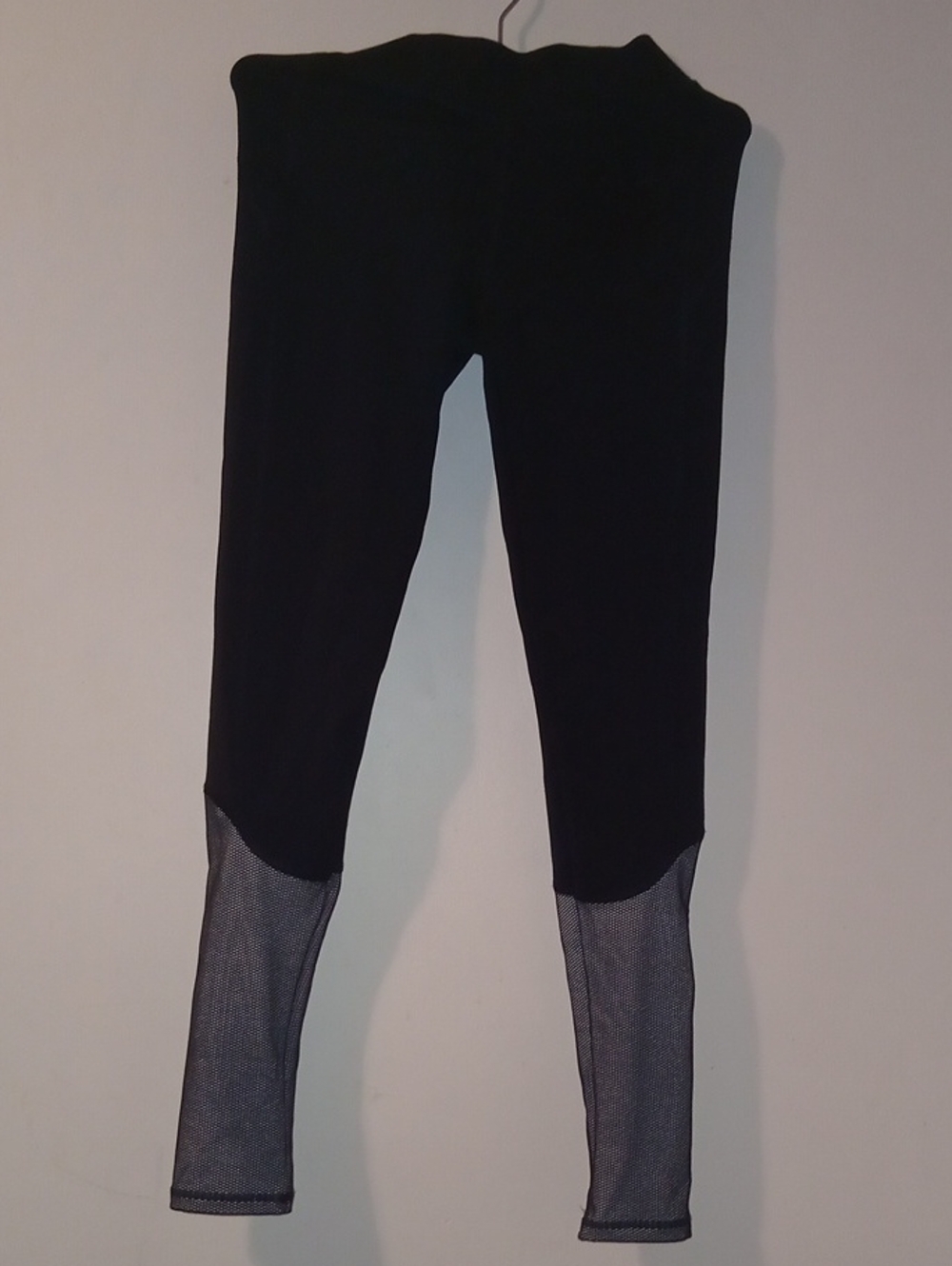 IVY PARK Black Leggings with Sheer Mesh Lower Panels
